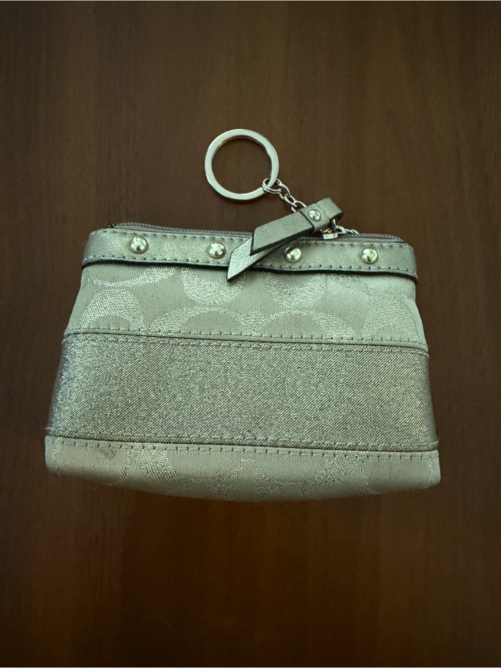 Gold Coach Metallic Keyring Coin Pouch